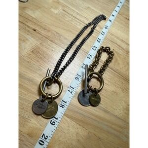 Twisted Silver Capture Double Threat Set Chunky Toggle Necklace Bracelet